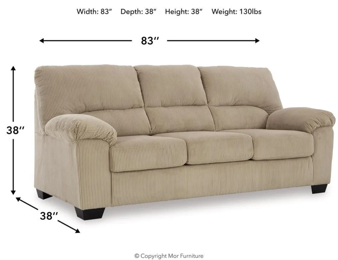 Mor Furniture Simple Joy Sofa In Onyx