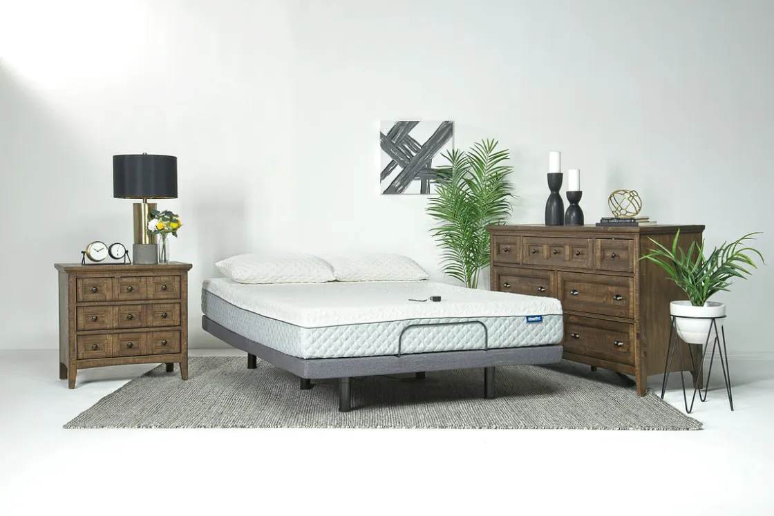 Mor Furniture Sleepmor 10 Inch Copper Infused Medium Mattress & Adjustable Foundation, Twin