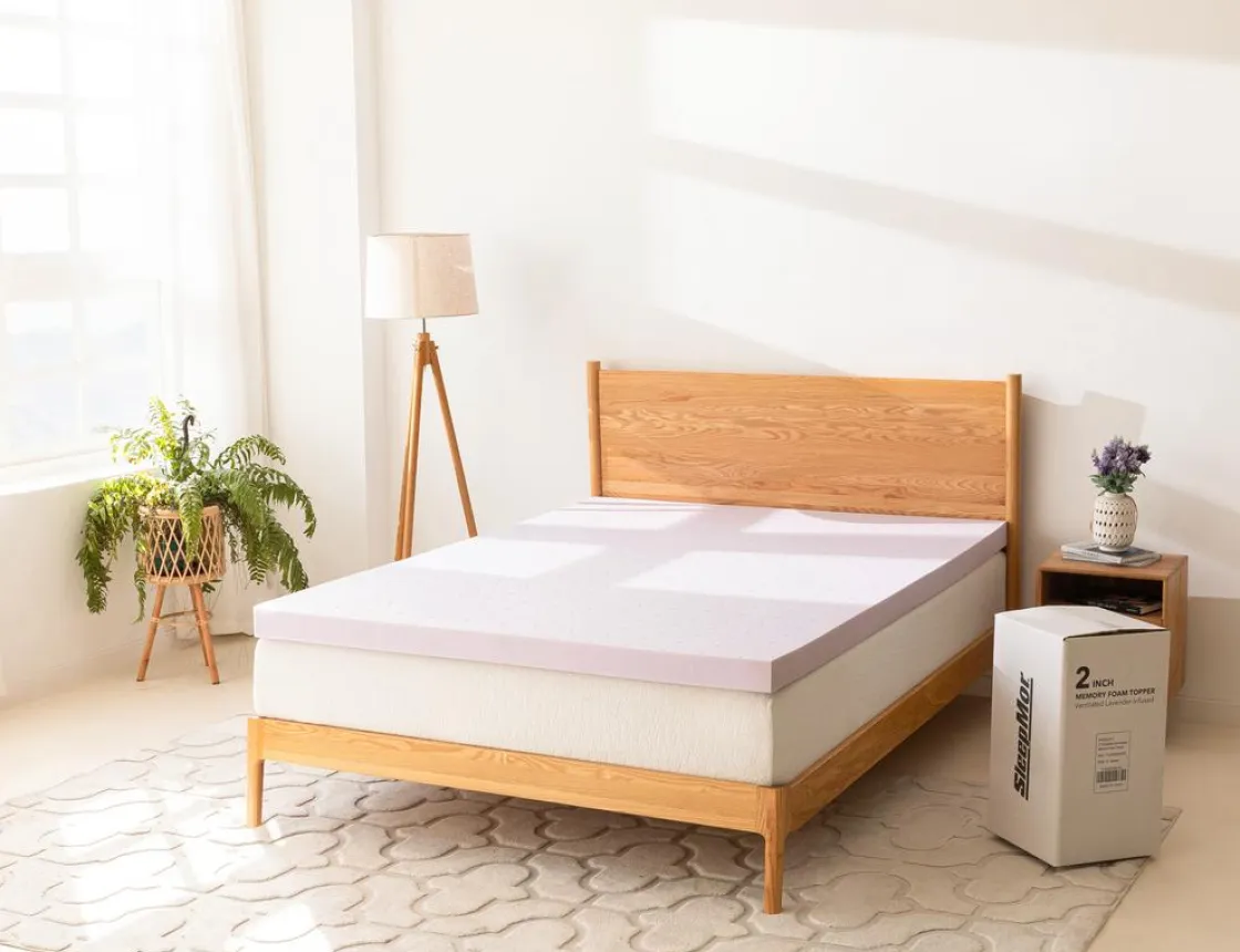 Mor Furniture Sleepmor 2 Inch Lavender Infused Mattress Topper, Twin