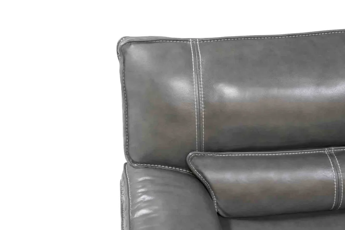 Mor Furniture Sofia 3 Piece 3 Power Sectional In Brown Leather