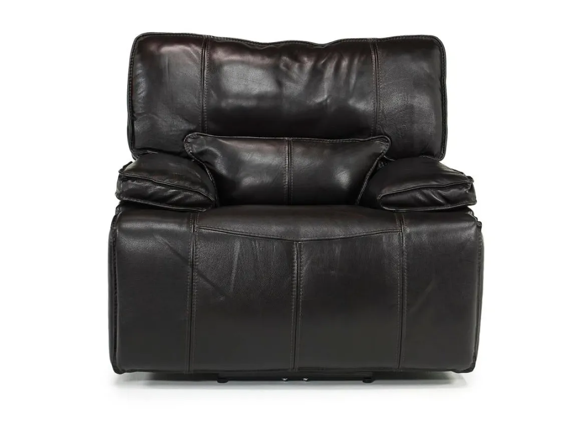 Mor Furniture Sofia 3 Power Recliner In Brown Leather