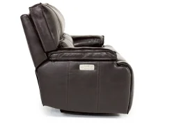 Mor Furniture Sofia 3 Power Sofa In Brown Leather