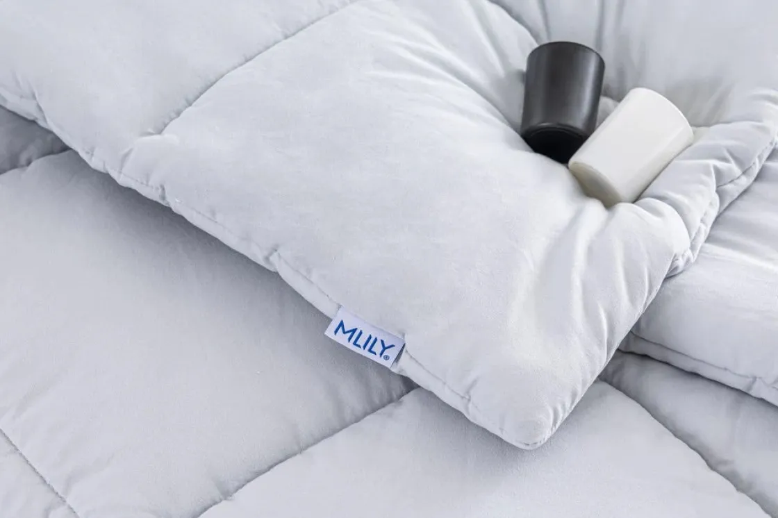 Mor Furniture Soft Washed Down Alternative Comforter In Gray, Queen