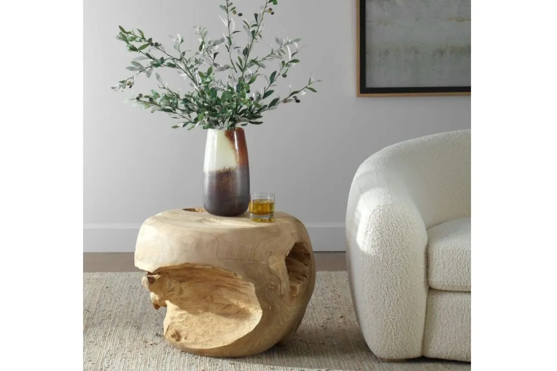 Mor Furniture Sola Outdoor Round End Table In Natural