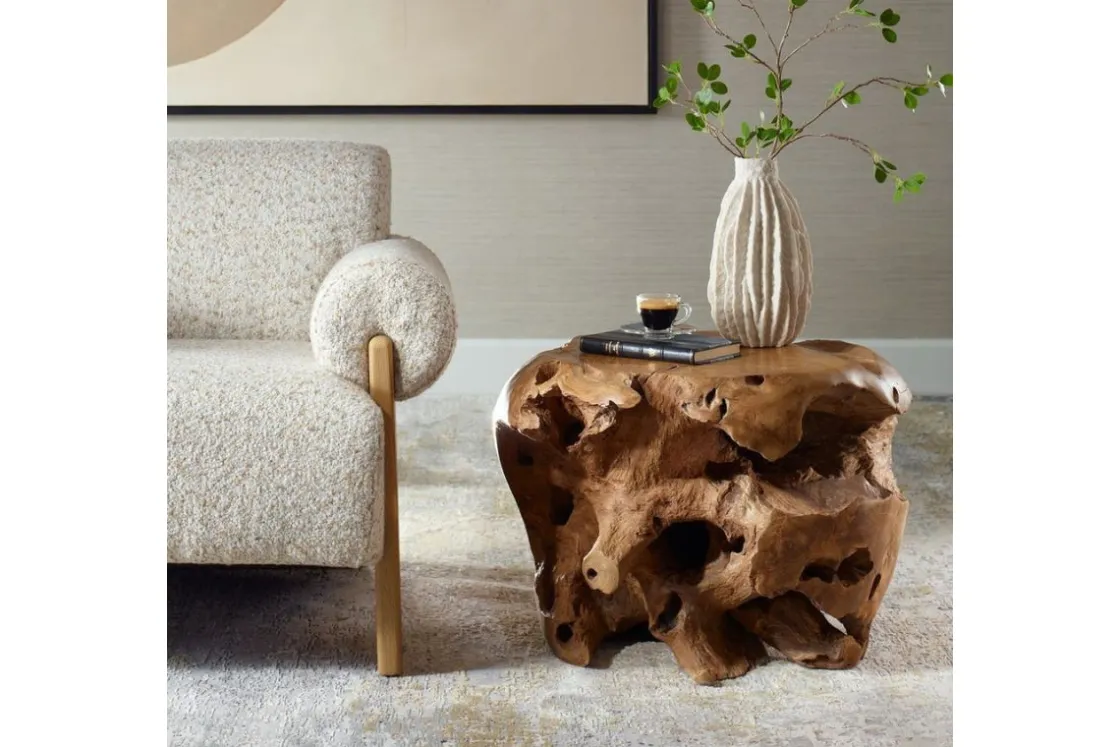 Mor Furniture Sola Outdoor Round End Table In Natural