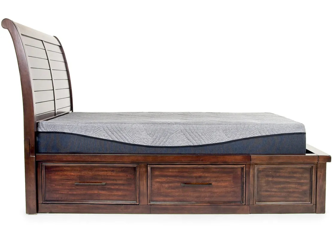 Mor Furniture Sonora Sleigh Bed W/ Storage In Brown, Queen