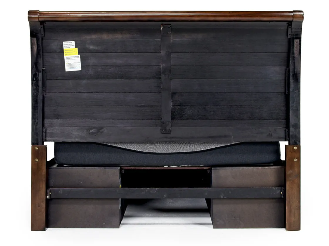 Mor Furniture Sonora Sleigh Bed W/ Storage In Brown, Queen