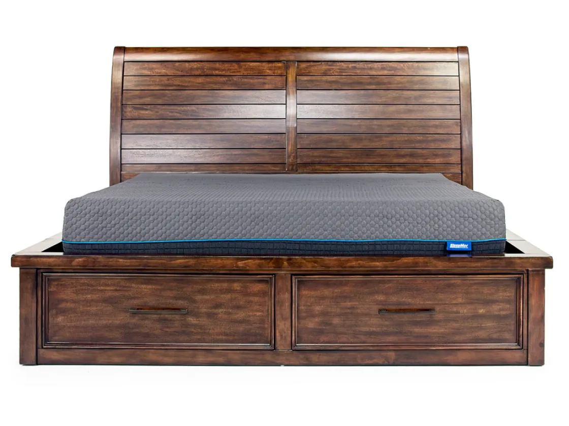 Mor Furniture Sonora Sleigh Bed W/ Storage In Brown, Queen