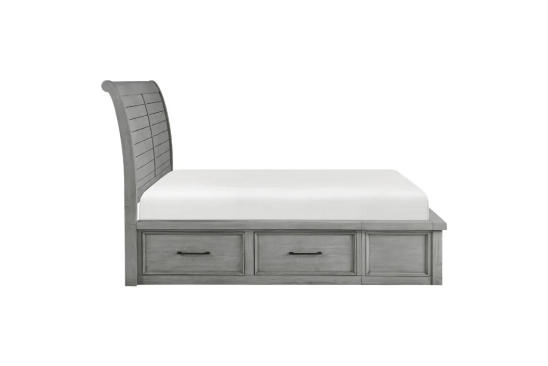 Mor Furniture Sonora Sleigh Bed W/ Storage In Brown, Queen