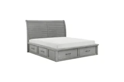 Mor Furniture Sonora Sleigh Bed W/ Storage, Dresser, Mirror & Nightstand In Brown, Queen