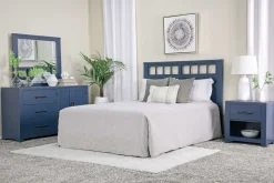 Mor Furniture St Regis Panel Headboard, Dresser, Mirror & Nightstand In White, Twin