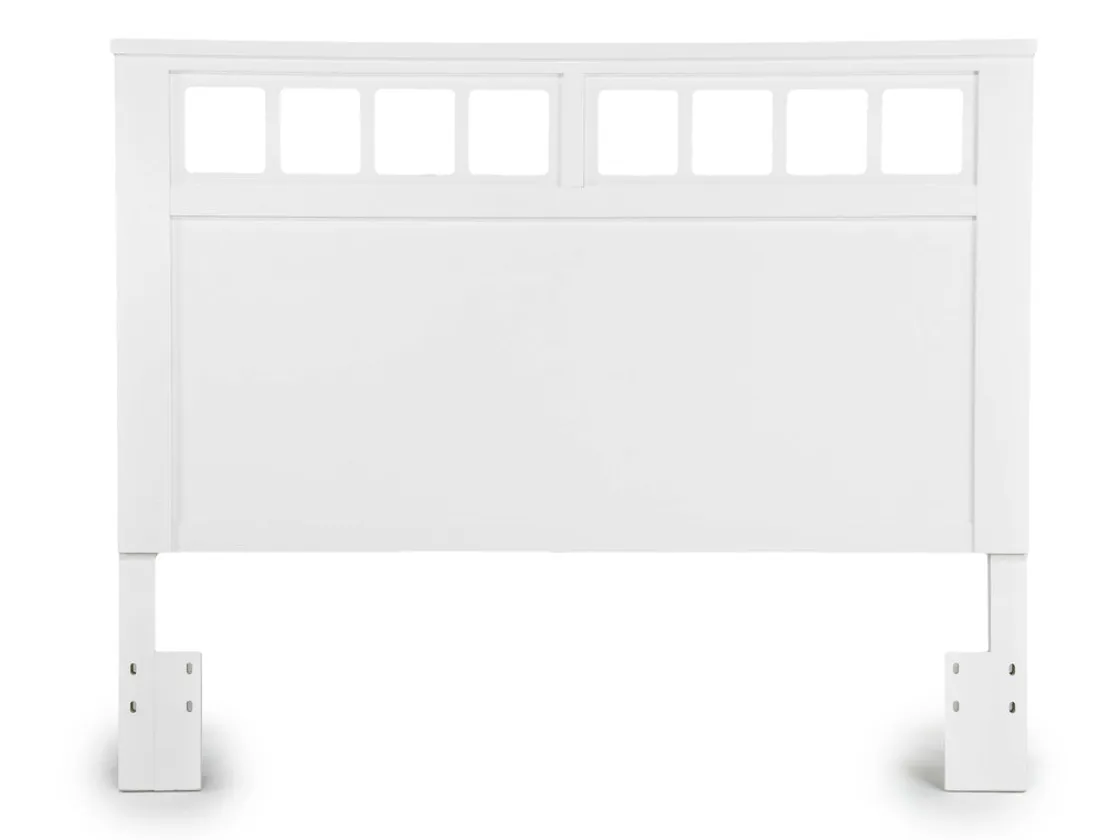 Mor Furniture St Regis Panel Headboard, Dresser, Mirror & Nightstand In White, Twin