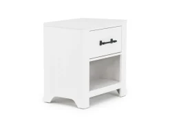Mor Furniture St Regis Panel Headboard, Dresser, Mirror & Nightstand In White, Twin