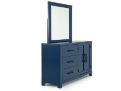 Mor Furniture St Regis Panel Headboard, Dresser, Mirror & Nightstand In White, Twin
