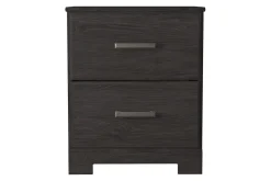Mor Furniture Stelsie Nightstand In Dark Charcoal