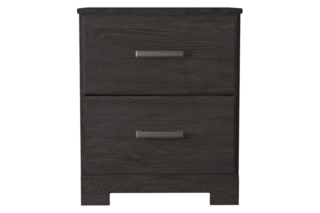 Mor Furniture Stelsie Nightstand In Dark Charcoal