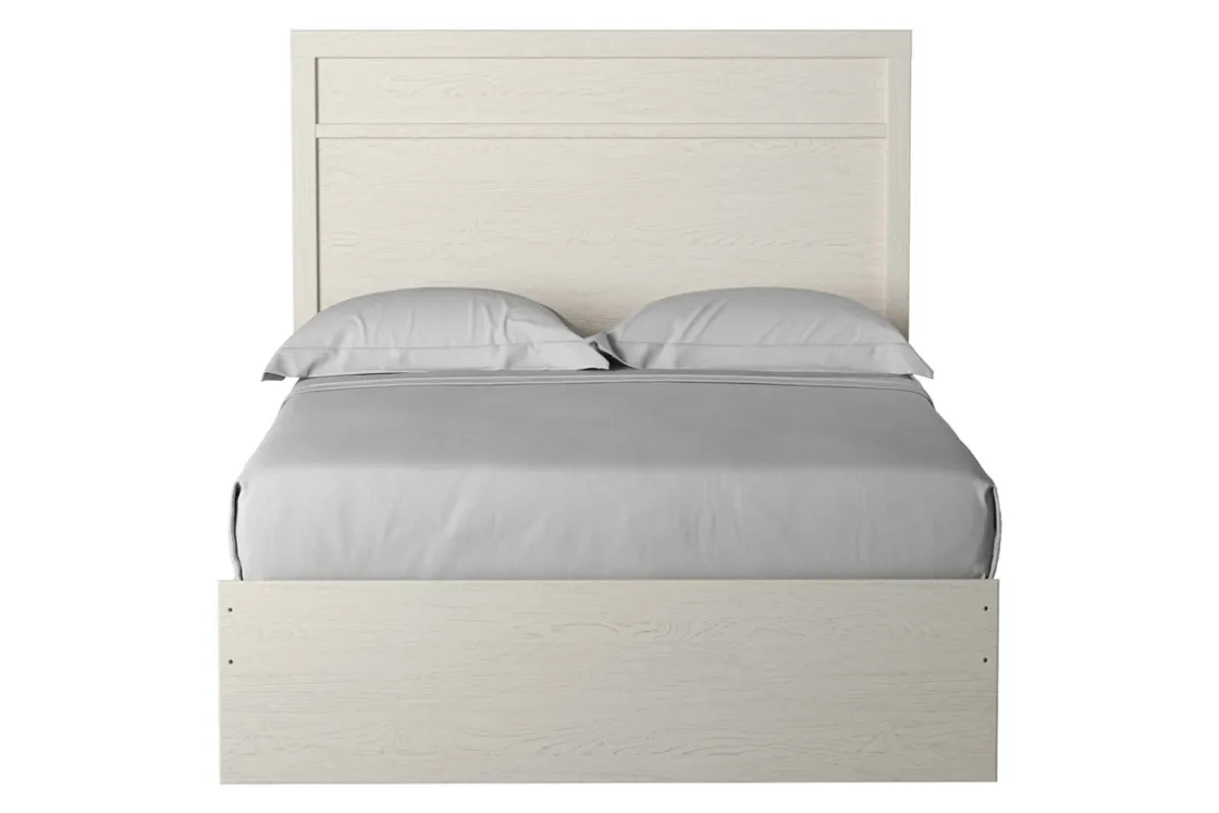 Mor Furniture Stelsie Panel Bed, Dresser, Mirror & Nightstand In Gray, Full