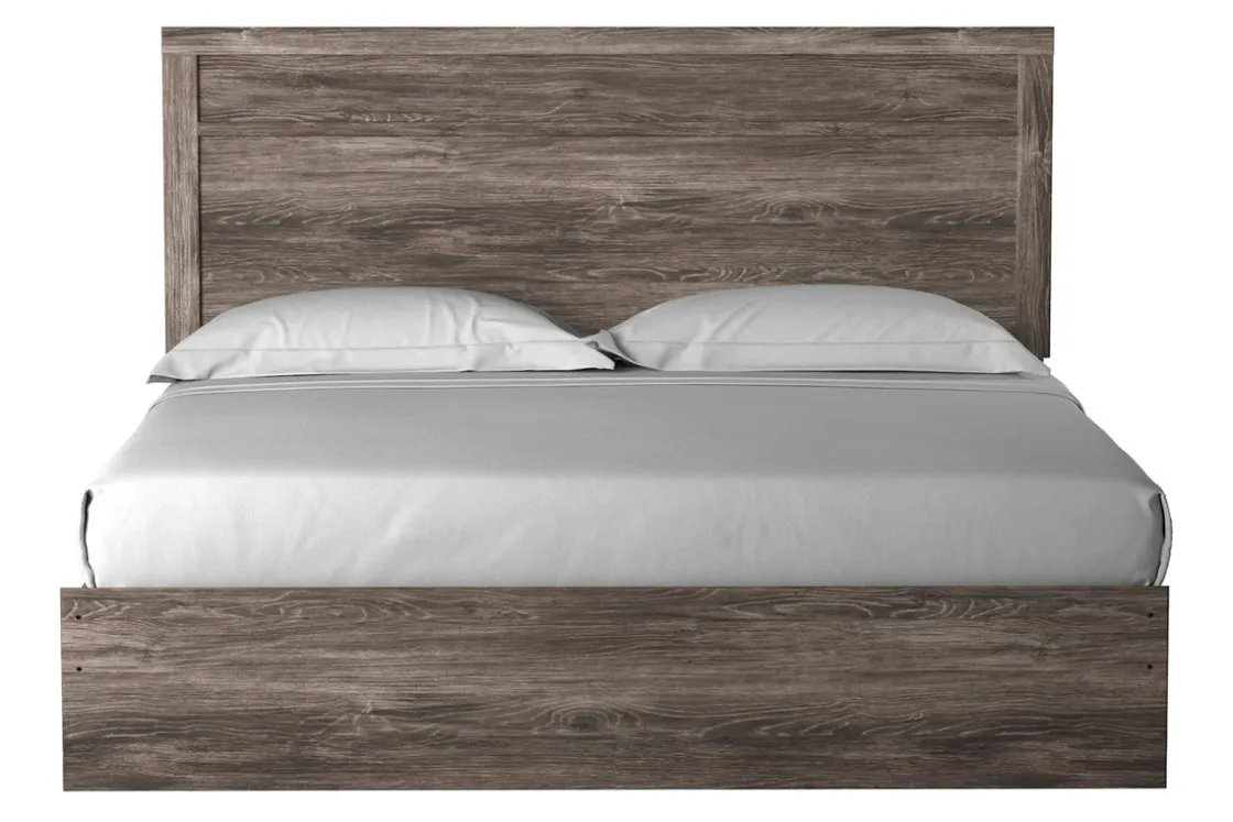 Mor Furniture Stelsie Panel Bed, Dresser, Mirror & Nightstand In Gray, Full