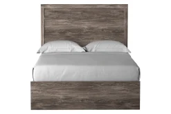 Mor Furniture Stelsie Panel Bed, Dresser, Mirror & Nightstand In Gray, Full