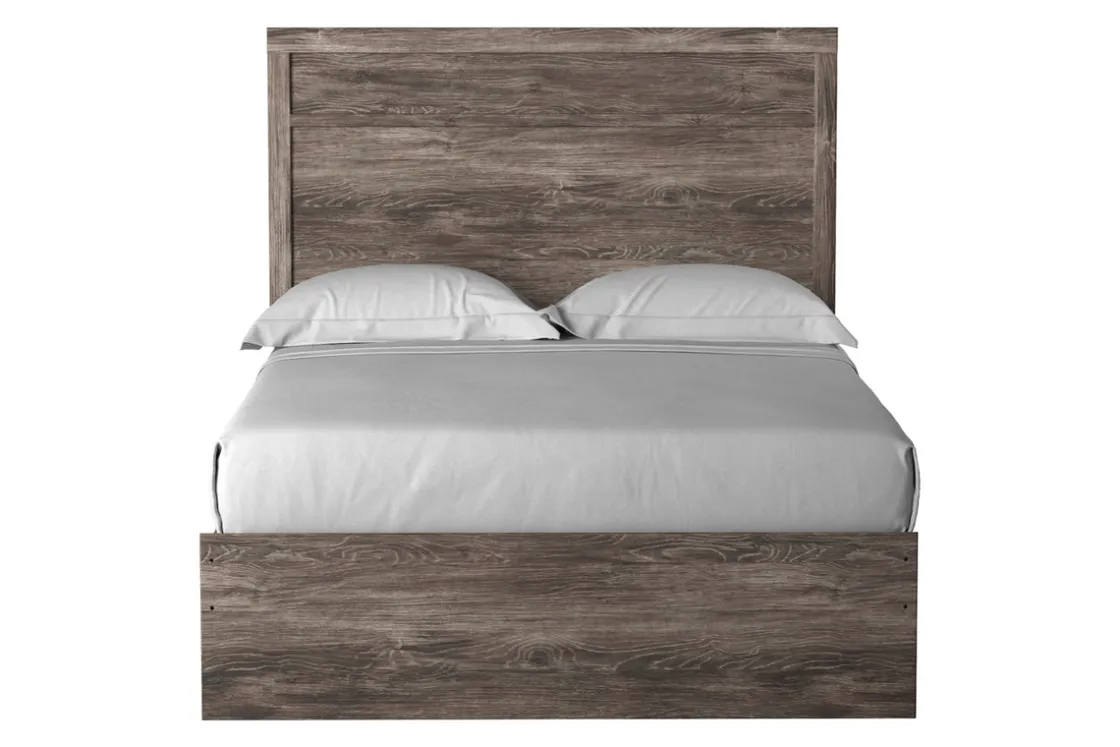 Mor Furniture Stelsie Panel Bed, Dresser, Mirror & Nightstand In Gray, Full