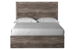 Mor Furniture Stelsie Panel Bed, Dresser, Mirror & Nightstand In Gray, Full