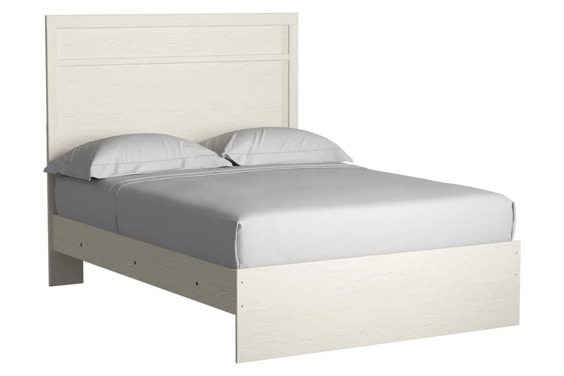 Mor Furniture Stelsie Panel Bed, Dresser, Mirror & Nightstand In Gray, Full