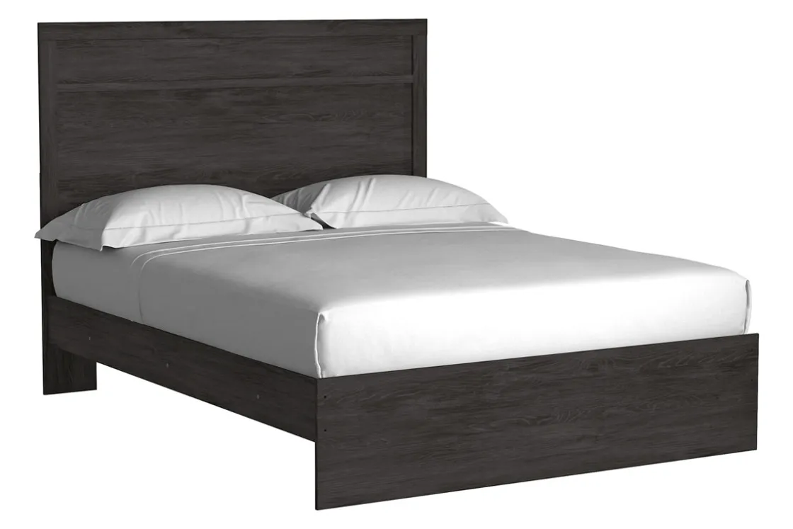 Mor Furniture Stelsie Panel Bed, Dresser, Mirror & Nightstand In Gray, Full