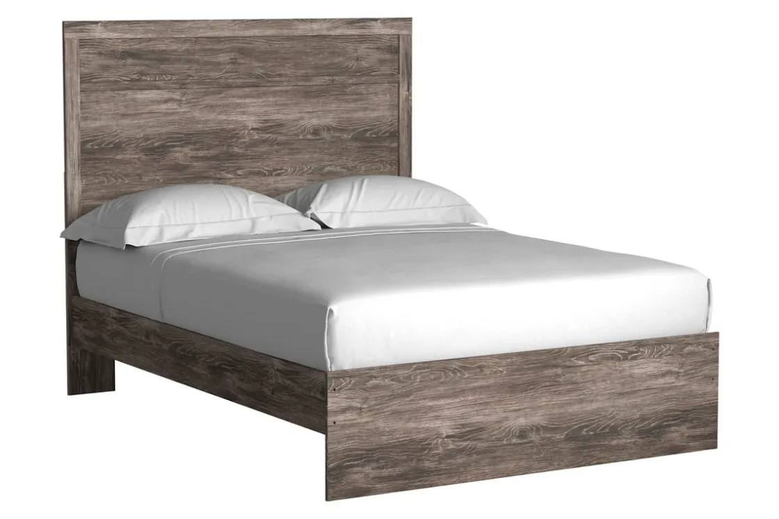 Mor Furniture Stelsie Panel Bed, Dresser, Mirror & Nightstand In Gray, Full