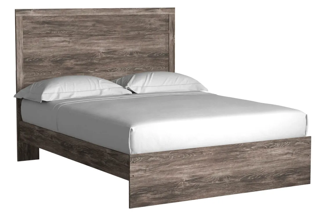 Mor Furniture Stelsie Panel Bed, Dresser, Mirror & Nightstand In Gray, Full
