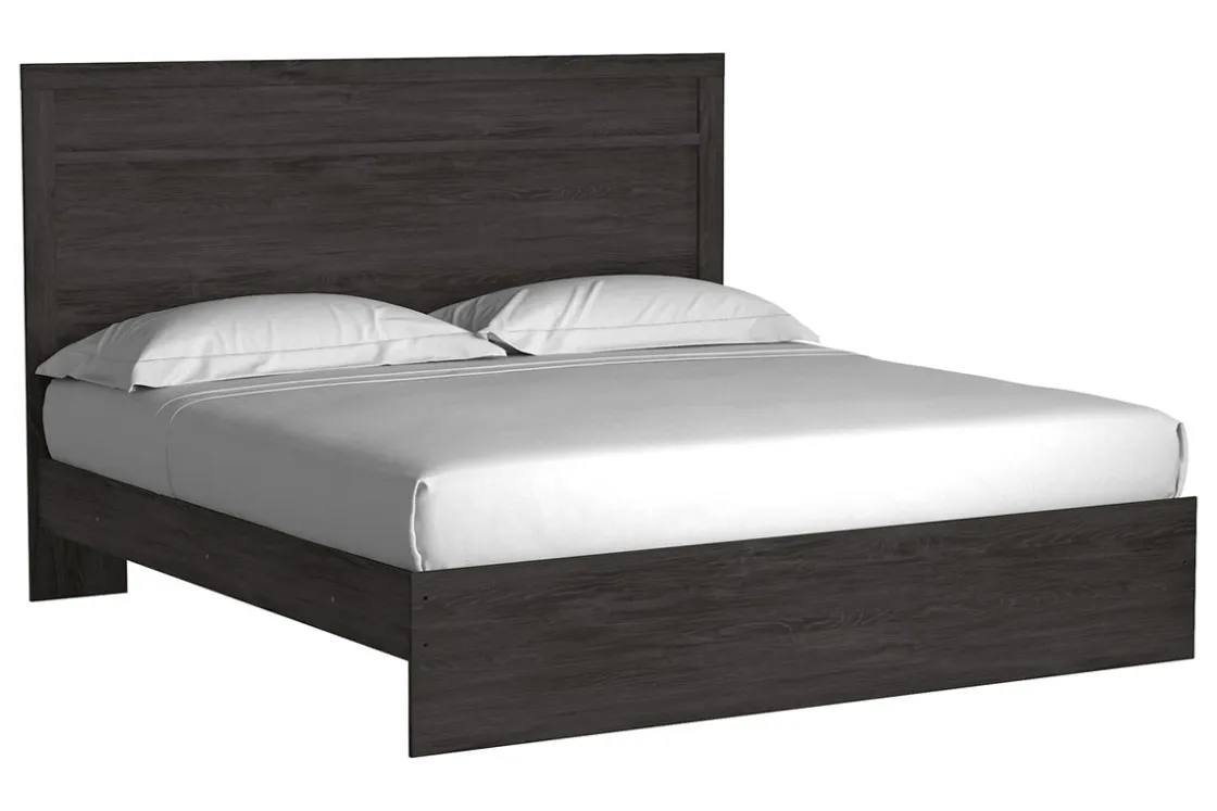 Mor Furniture Stelsie Panel Bed, Dresser, Mirror & Nightstand In Gray, Full
