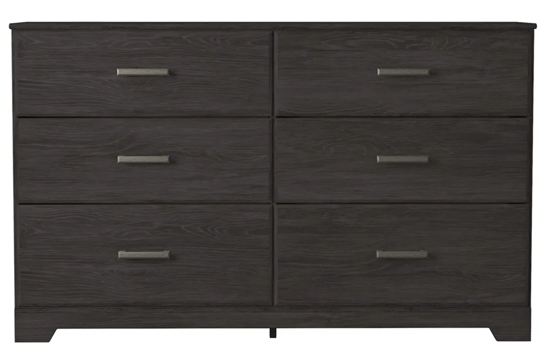 Mor Furniture Stelsie Panel Bed, Dresser, Mirror & Nightstand In Gray, Full