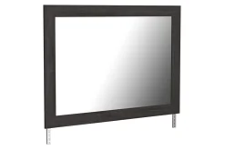 Mor Furniture Stelsie Panel Bed, Dresser, Mirror & Nightstand In Gray, Full