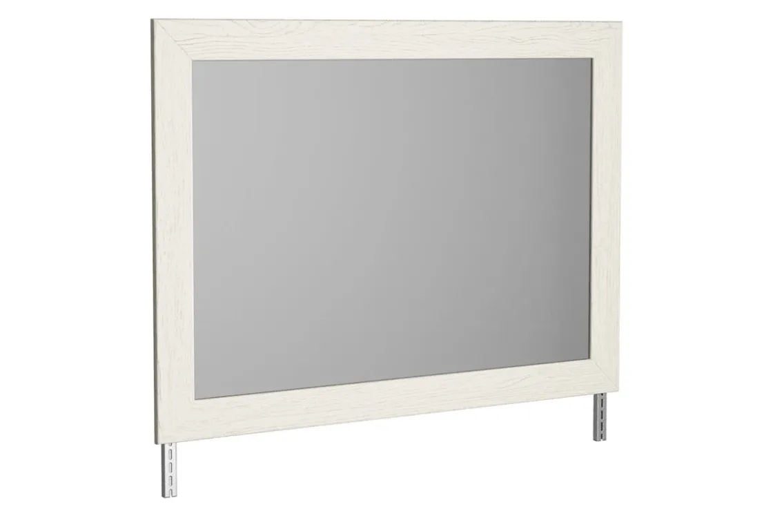 Mor Furniture Stelsie Panel Bed, Dresser, Mirror & Nightstand In Gray, Full