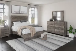 Mor Furniture Stelsie Panel Bed In Gray, Full