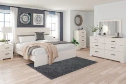 Mor Furniture Stelsie Panel Bed In Gray, Full