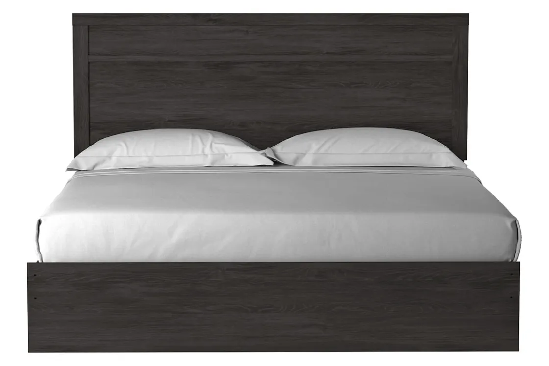 Mor Furniture Stelsie Panel Bed In Gray, Full