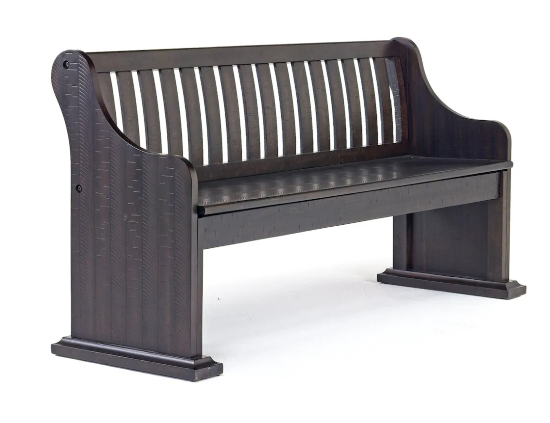 Mor Furniture Stone Dining Bench W/ Storage In White