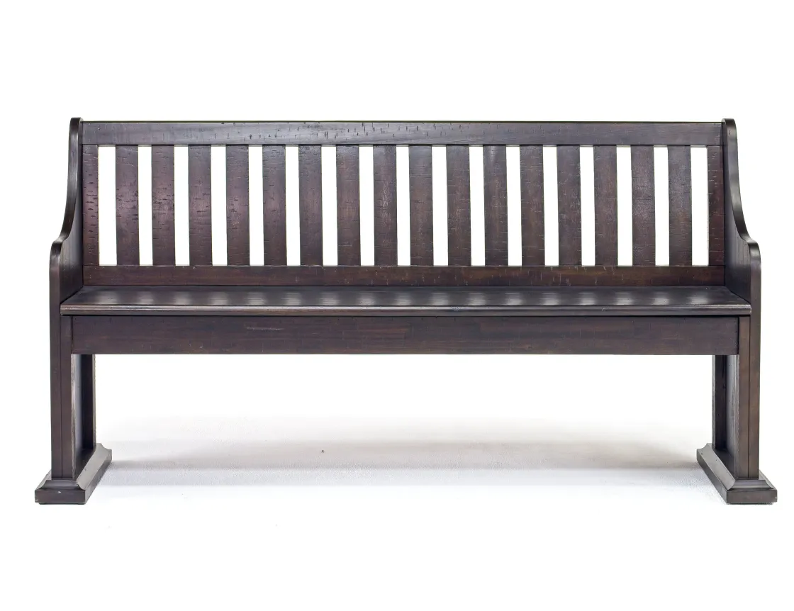 Mor Furniture Stone Dining Bench W/ Storage In White