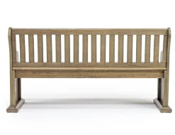 Mor Furniture Stone Dining Bench W/ Storage In White