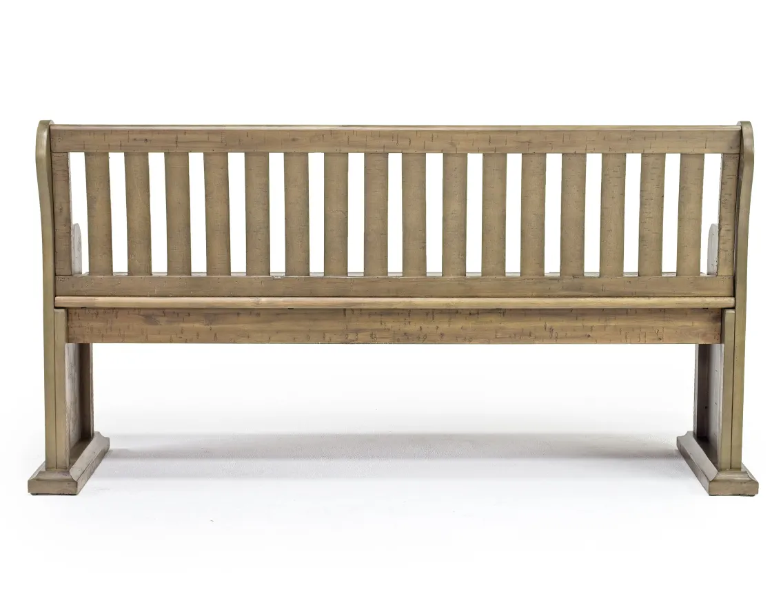 Mor Furniture Stone Dining Bench W/ Storage In White