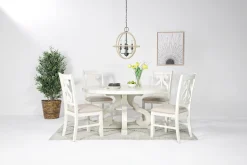 Mor Furniture Stone Round Dining Table In White