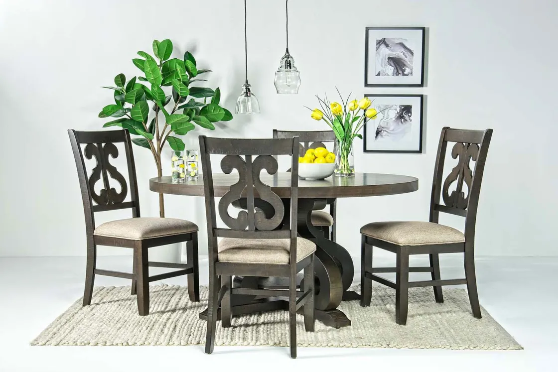 Mor Furniture Stone Round Dining Table In White
