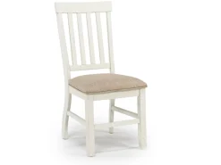 Mor Furniture Stone Round Dining Table & 4 Chairs In , Upholstered Slat