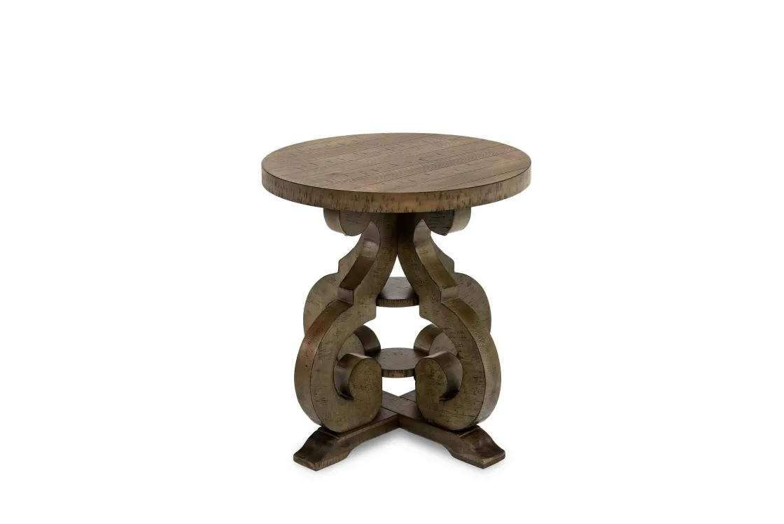 Mor Furniture Stone Round End Table In