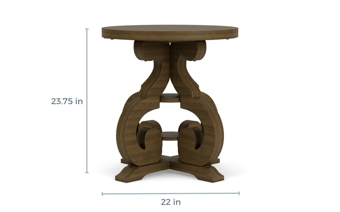 Mor Furniture Stone Round End Table In