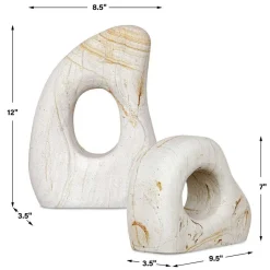 Mor Furniture Stoneflow Sculpture, Set Of 2