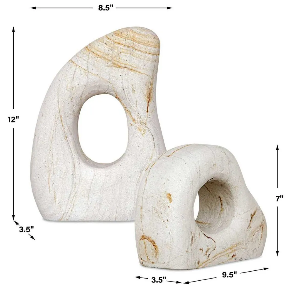 Mor Furniture Stoneflow Sculpture, Set Of 2