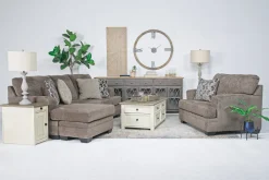 Mor Furniture Stonemeade Reversible Sofa Chaise In Nutmeg