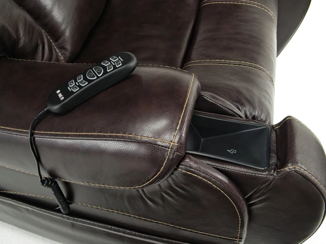 Mor Furniture Str 3 Power Lift Chair W/ Wireless Charger In Gunmetal