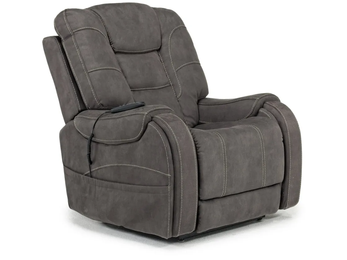 Mor Furniture Str 3 Power Lift Chair W/ Wireless Charger In Gunmetal